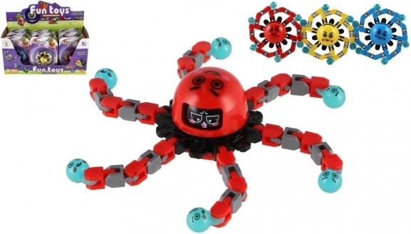 Svetleči giroskopski spinner 7 cm – mehanski antistresni fidget za otroke