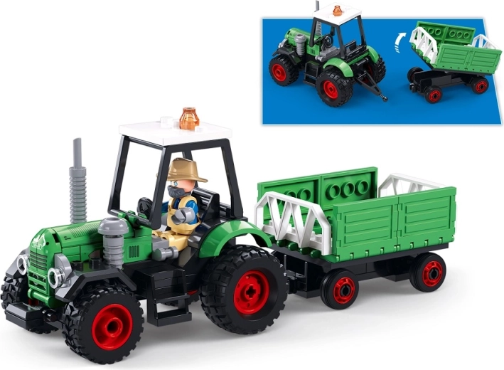 Traktor s prikolico za kmetijsko igro