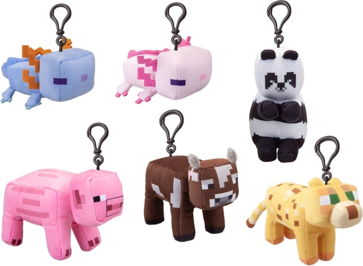 Minecraft plišasta živalca s sponko 13 cm