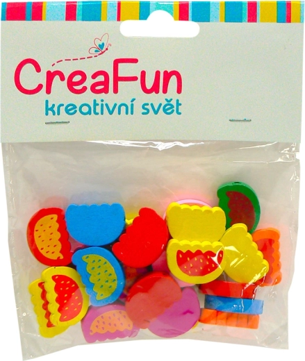 Leseni kroglici melona, 25 kosov, 2 × 1,2 cm