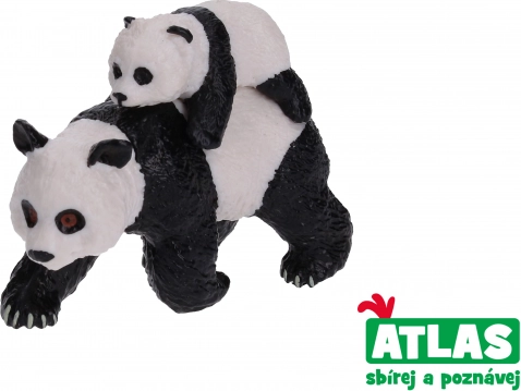 figurica panda z mladičem 8 cm