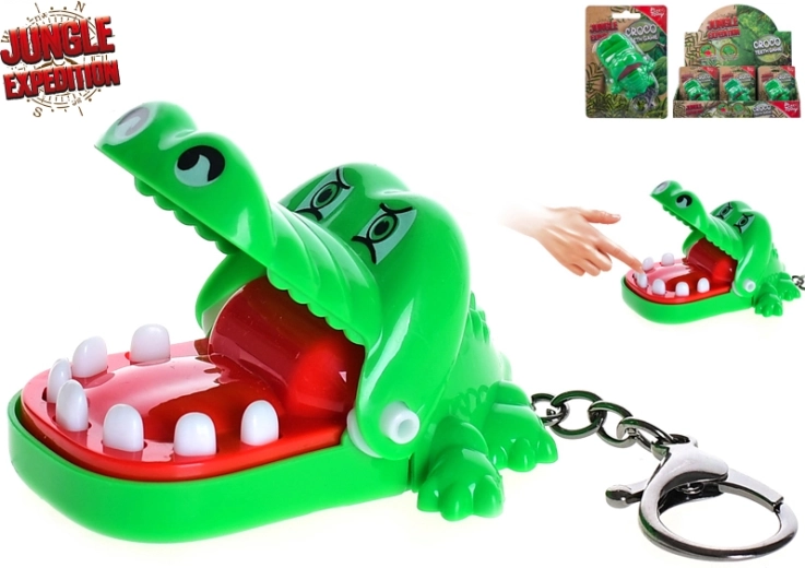 Jungle Expedition obesek za ključe z igro krokodil 7 cm