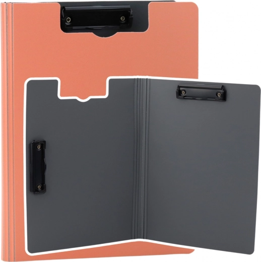 Rožnata mapa z ovitkom in dvema sponkama A4