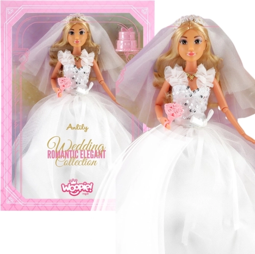 Punčka Woopie Royal Lily nevesta 30 cm s poročnimi dodatki