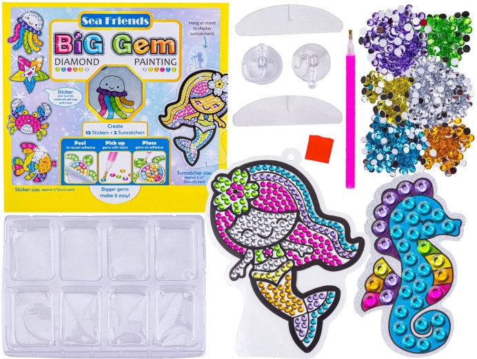 Diamond mosaic – sea animal and sea fairy stickers