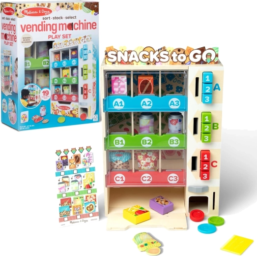 Wooden Snack to Go vending machine Melissa & Doug – pretend store play set