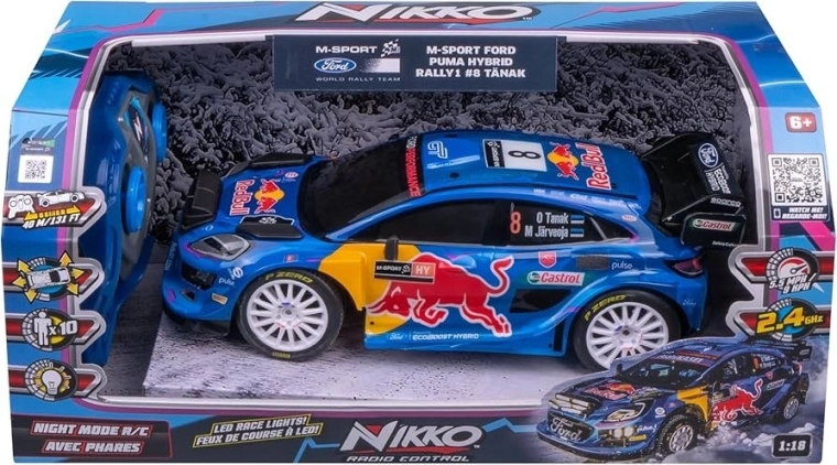 Nikko daljinsko vodeni avto Ford Puma Hybrid M-Sport #8 Tänak 1:18