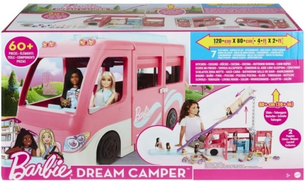 Barbie Dream Camper – kampersko vozilo s toboganom in več kot 60 dodatki