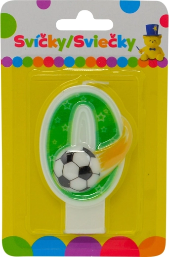 Rojstnodnevna svečka z motivom lune in številko 0