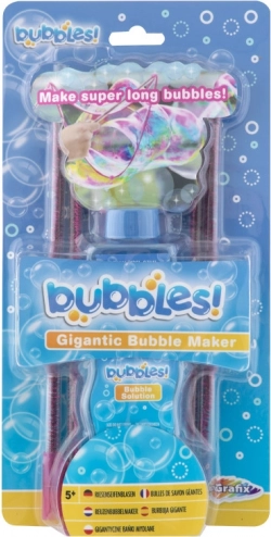 Giant bubbles with one swing
