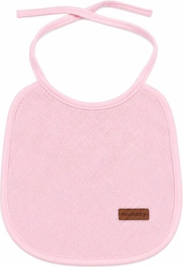 New Baby otroški frotirasti slinček s PVC podlogo roza - 1 kos