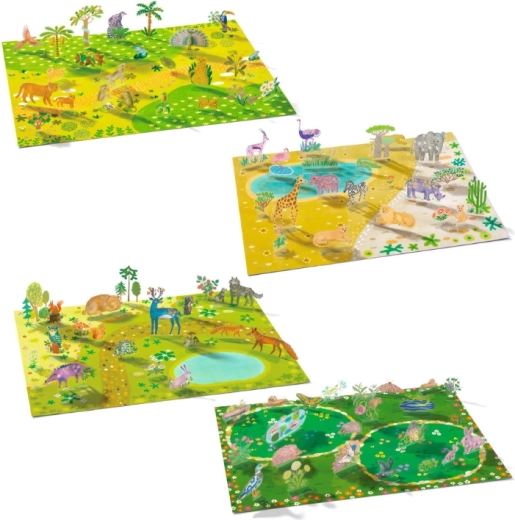 Veliki ilustrirani prizori za igrivo 3D zabavo