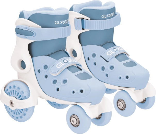 Globber otroške štirikolesne rolerke Learning Skates, nastavljive 26–29, pepelnato modre