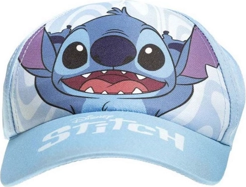 Otroška kapa s šiltom Disney Stitch svetlo modra 52 cm