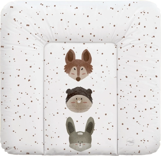 Ceba Baby mehka previjalna podloga za komodo Basic Cute Animals 75 × 72 cm