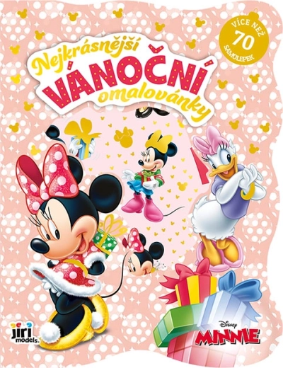 Božične pobarvanke z nalepkami Minnie