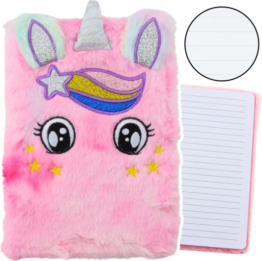 Plišasti beležka Enorog roza mavričasta