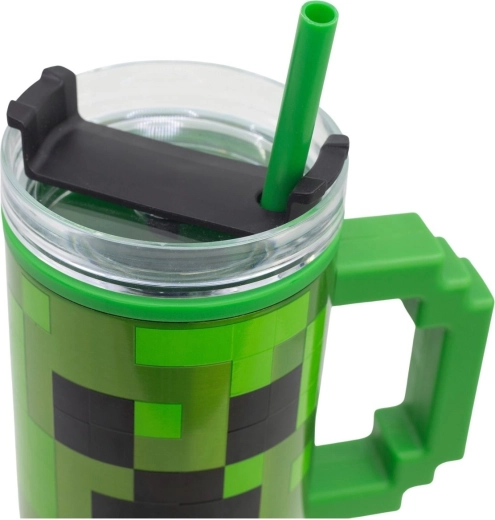 Straw and lid for comfortable drinking