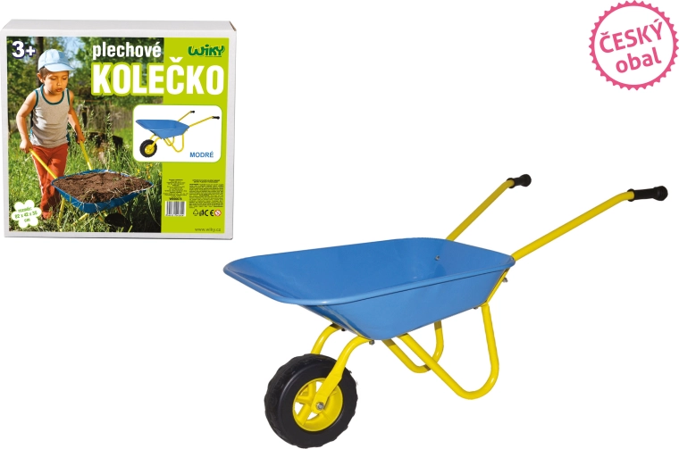 Pločevinski samokolnik moder 82 × 42 × 35 cm