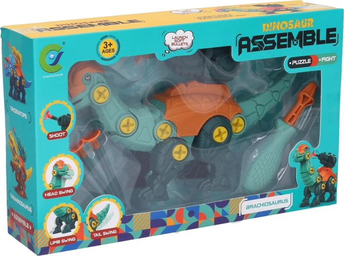 Shooting screw-together dinosaur 21 cm - 1 piece