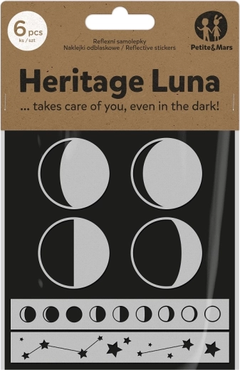 Reflektivne nalepke PETITE&MARS Heritage Luna za voziček