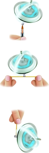 Navir giroskop UFO z LED osvetlitvijo – mešanica barv