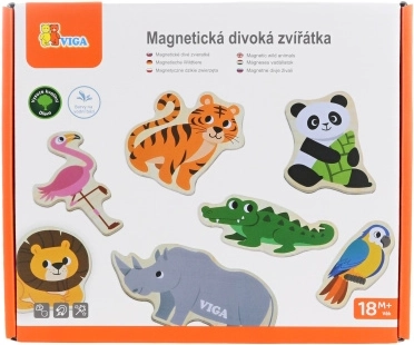 Leseni magnetki divje živali Viga
