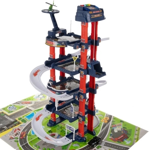 4 levels, ramps and heliport for action scenarios