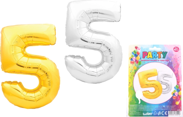 Napihljiv balon v obliki številke 5
