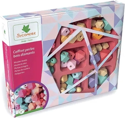 Lesene perle v škatli – diamant