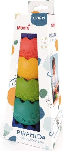 Pastelna senzorična piramida za dojenčke