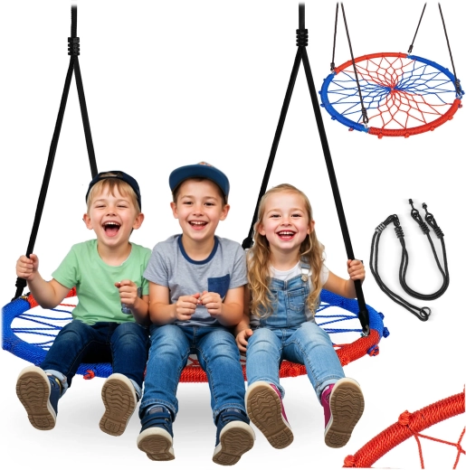 Viseča gugalnica gnezdo Swingo 95 cm modro-rdeča Neo-Sport