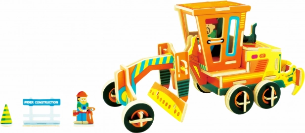 Lesena 3D sestavljanka grejder ROBOTIME (48 delov)