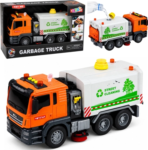 Garbage Truck otroška ulična pometalna cisterna z brizganjem vode, lučmi in zvoki