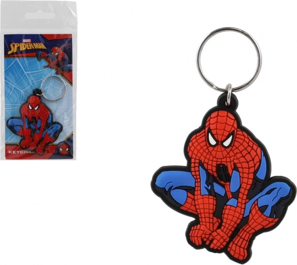 Gumijast obesek za ključe MARVEL SPIDER-MAN, sedeč lik, 6 cm