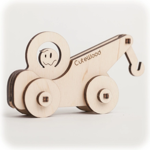 CuteWood lesena 3D sestavljanka vlečno vozilo