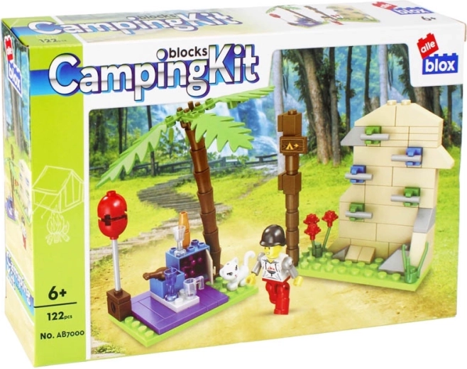 Camping Building Set – Climbing Wall and Minifigure, 122 pieces