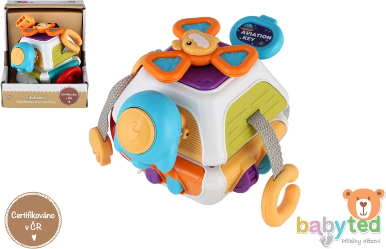 izobraževalna kocka za dojenčke 11 × 12 cm