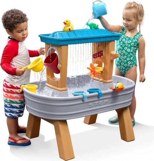 Step2 Vodna miza z dežnim učinkom, vedrom in lijakom + živalice
