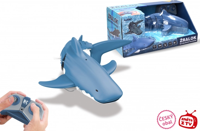 RC morski pes za vodo 35 cm z daljinskim upravljanjem 2,4 GHz in USB polnjenjem