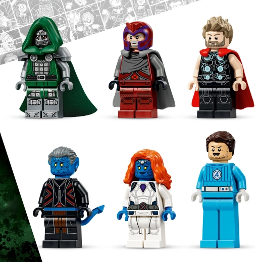 Six iconic Marvel minifigures