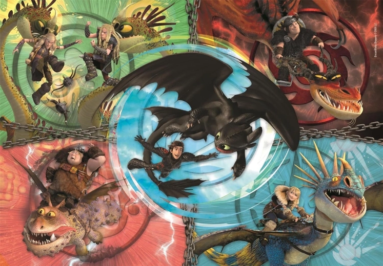 Clementoni How to Train Your Dragon puzzle, 104 pieces