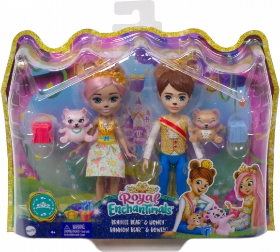 Enchantimals kraljevski set Braylee in Bannon – 2 punčki z medvedkoma