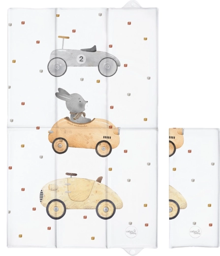 Ceba Baby potovalna previjalna podloga basic bunny driver 80 × 50 cm – 1 kos