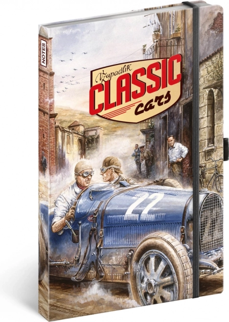 Notique črtani zvezek Classic Cars Vácslava Zapadlika 13 × 21 cm