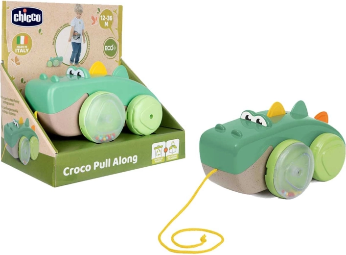 Chicco vlečni krokodil Eco+ za otroke od 12 mesecev