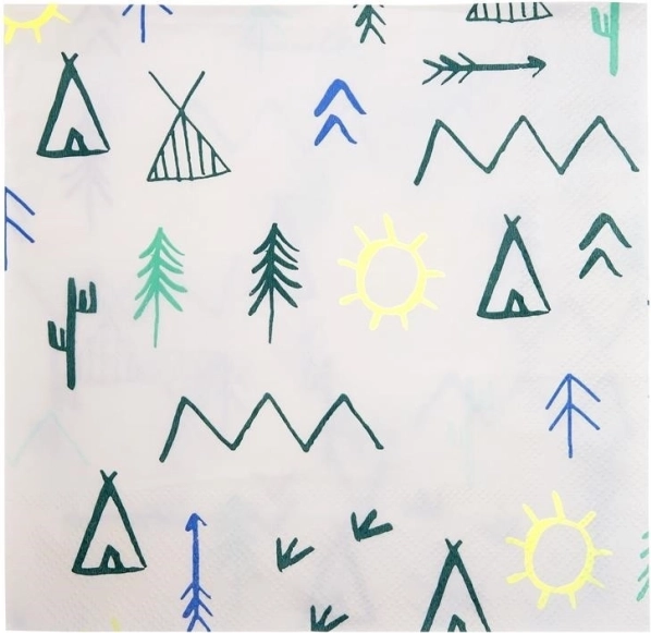 Papirnati prtički Tipi Gozd MERI MERI 33 × 33 cm, 20 kosov