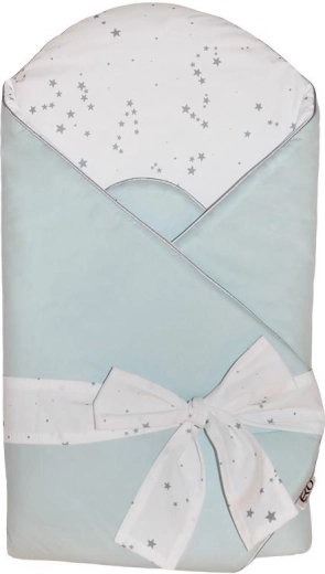 Bombažna povijalnica s potiskom in kokosovim vložkom Mint