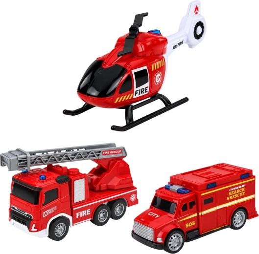 Vozila in helikopter v kompletu
