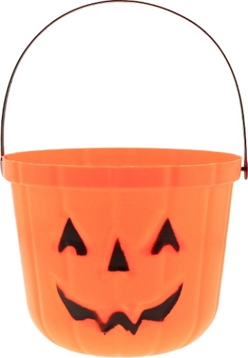 Halloween smiling pumpkin bucket 18.5 × 15 cm